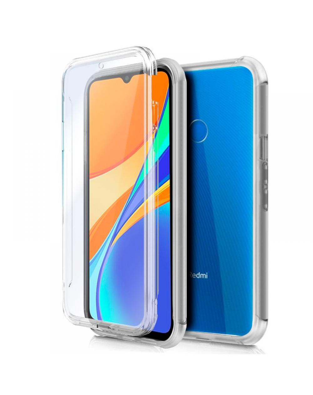 Funda COOL Silicona 3D para Xiaomi Redmi 9C (Transparente Frontal + Trasera) - Imagen 1