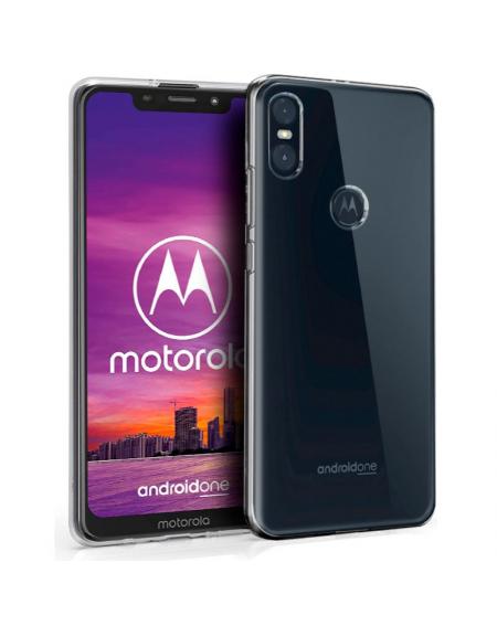 Funda COOL Silicona para Motorola Moto One (Transparente) - Imagen 1