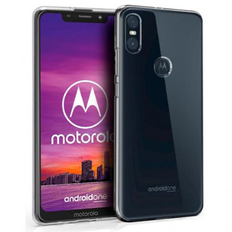 Funda COOL Silicona para Motorola Moto One (Transparente) - Imagen 1