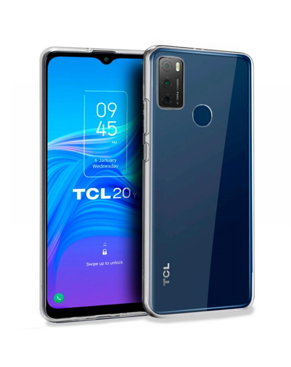 Funda COOL Silicona para TCL 20Y (Transparente) - Imagen 1