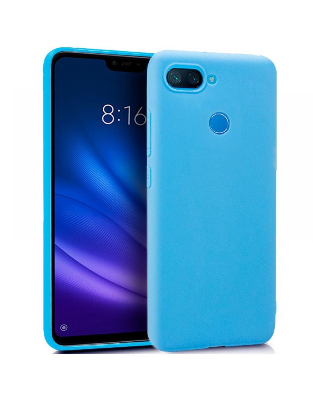 Funda COOL Silicona para Xiaomi Mi 8 Lite (Celeste) - Imagen 1