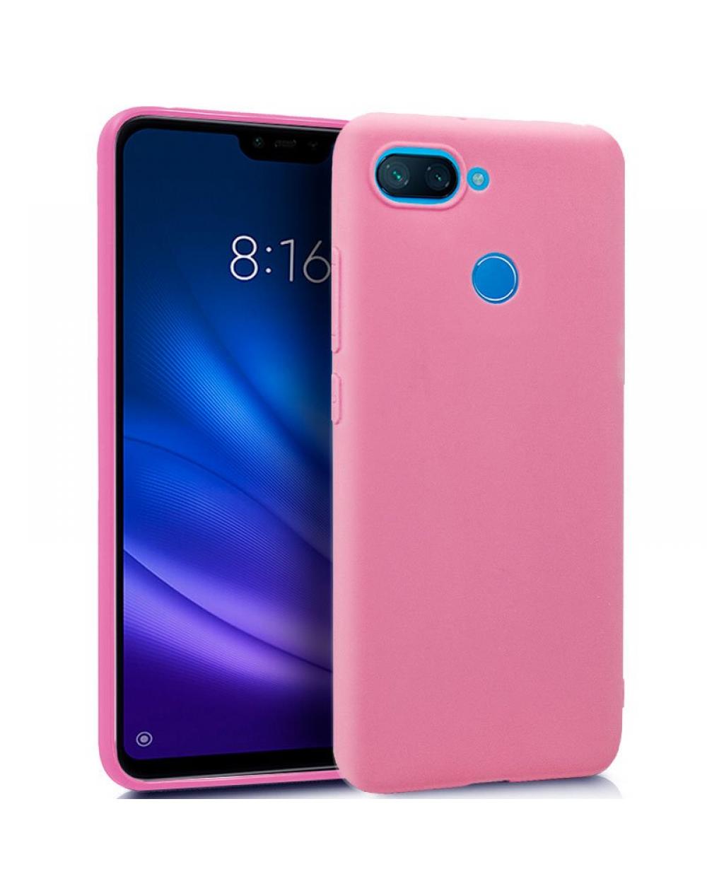 Funda COOL Silicona para Xiaomi Mi 8 Lite (Rosa) - Imagen 1