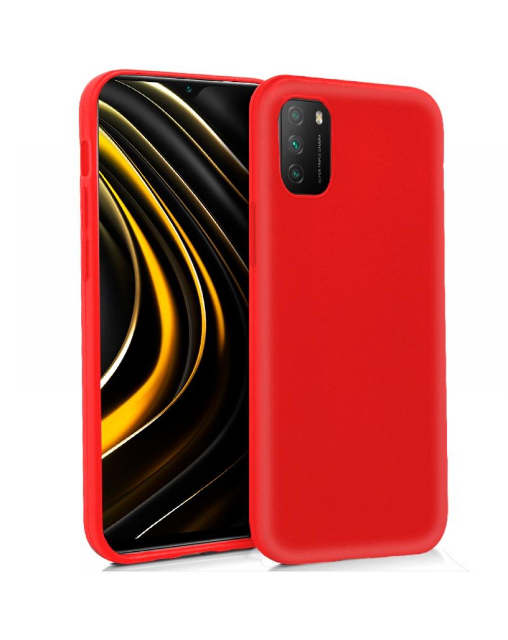 Funda COOL Silicona para Xiaomi Pocophone M3 / Redmi 9T (Rojo) - Imagen 1