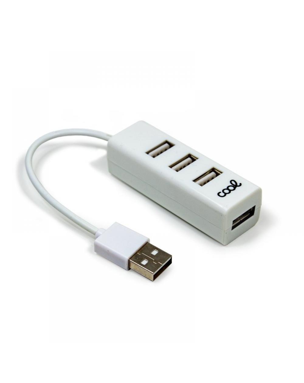 Hub USB 2.0 Universal COOL 4 Puertos USB Blanco - Imagen 1