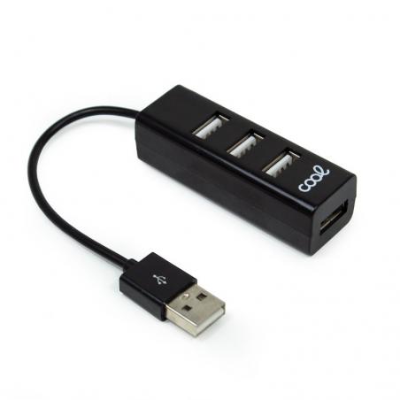 Hub USB 2.0 Universal COOL 4 Puertos USB Negro - Imagen 1