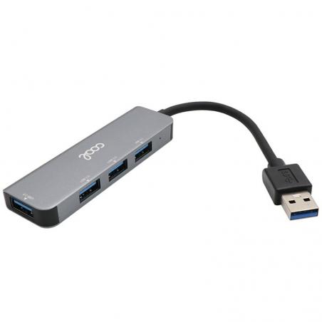 Hub USB Universal COOL 4 Puertos USB (2.0 / 3.0) Aluminio Gris - Imagen 1