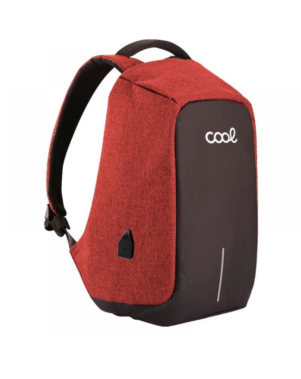 Mochila Ordenador Portátil 15-16 Pulg COOL Memphis Negro-Rojo - Imagen 1