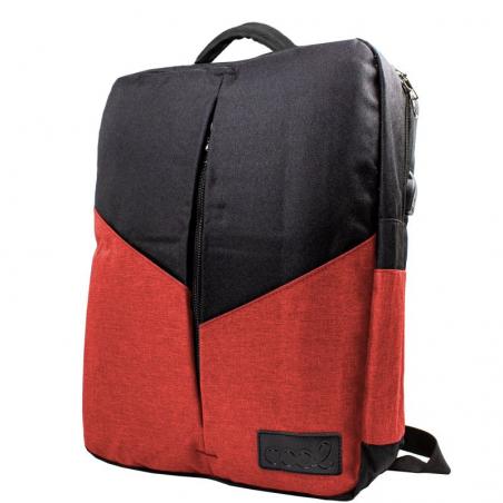 Mochila Ordenador Portátil 15-16 Pulg COOL Portland Negro-Rojo - Imagen 1