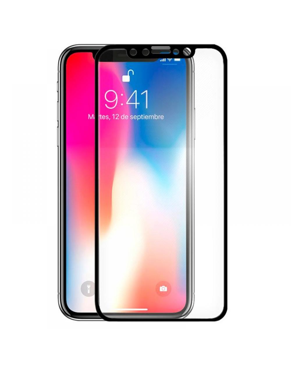 Protector Pantalla Cristal Templado COOL para iPhone X / iPhone XS / iPhone 11 Pro (FULL 3D Negro) - Imagen 1