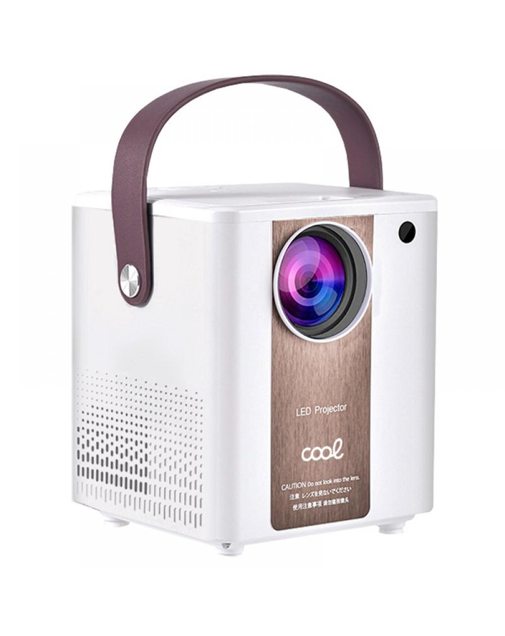 Proyector Compacto COOL Rainbow 3000 Lúmenes Altavoz Integrado + HDMI/SD/USB + Wifi Mirror (Blanco) - Imagen 1