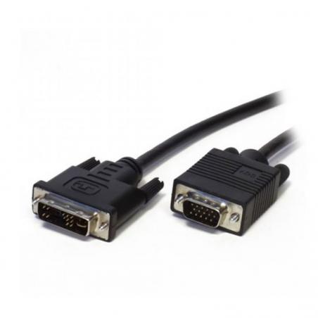 Cable DVI 3GO CDVIVGA/ DVI-I Macho - HD DSUB Macho/ 2m/ Negro - Imagen 1