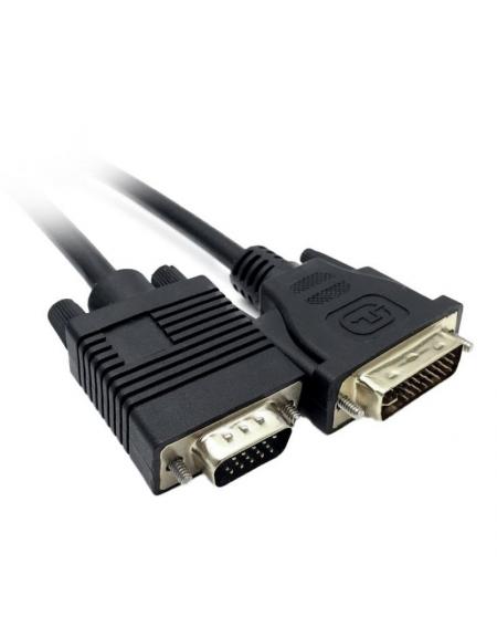 Cable DVI 3GO CDVIVGA/ DVI-I Macho - HD DSUB Macho/ 2m/ Negro - Imagen 2