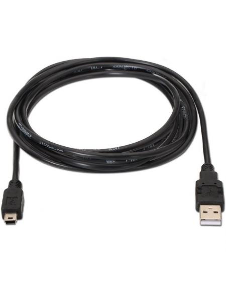 Cable USB 2.0 Aisens A101-0024/ USB Macho - USB Mini Macho/ 1m/ Negro - Imagen 2