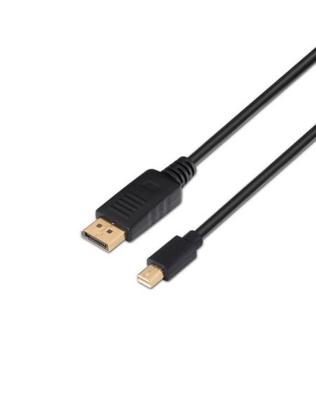 Cable Mini Displayport Aisens A124-0131/ Displayport Macho - Mini Displayport Macho/ 2m/ Negro - Imagen 1