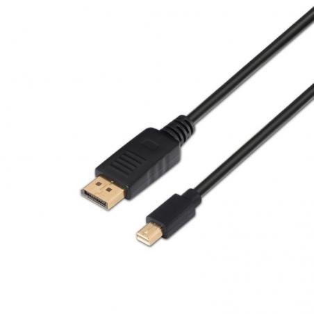 Cable Mini Displayport Aisens A124-0131/ Displayport Macho - Mini Displayport Macho/ 2m/ Negro - Imagen 1