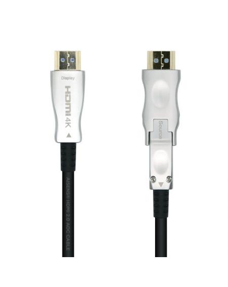 Cable HDMI 2.0 AOC 4K Desmontable Aisens A148-0510/ HDMI Macho / D Macho - HDMI Macho/ 15m/ Negro - Imagen 2