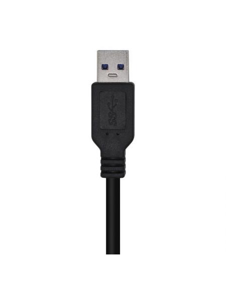 Cable USB 3.0 Aisens A105-0447/ USB Macho - USB Macho/ 2m/ Negro - Imagen 2