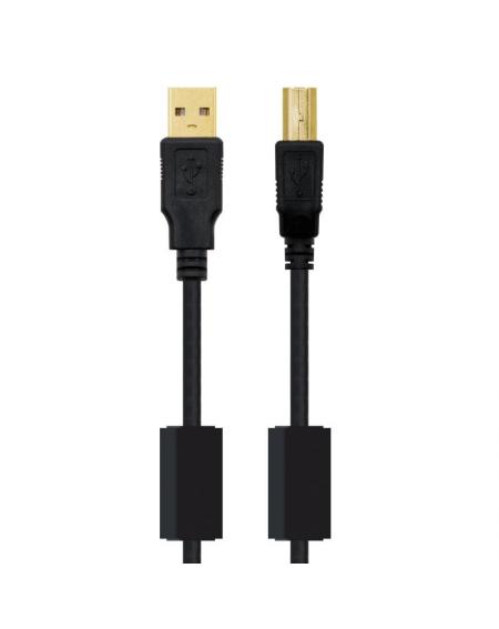 Cable USB 2.0 Impresora Nanocable 10.01.1202/ USB Macho - USB Macho / 2m/ Negro - Imagen 2