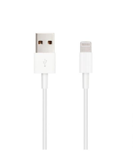 Cable USB 2.0 Lightning Nanocable 10.110.0401/ USB Macho - Lightning Macho/ 1m/ Blanco - Imagen 1