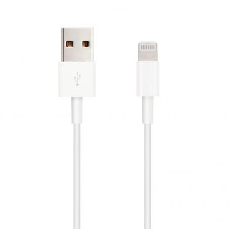 Cable USB 2.0 Lightning Nanocable 10.110.0401/ USB Macho - Lightning Macho/ 1m/ Blanco - Imagen 1