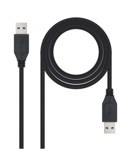 Cable USB 3.0 Nanocable 10.01.1002-BK/ USB Macho - USB Macho/ 2m/ Negro - Imagen 2