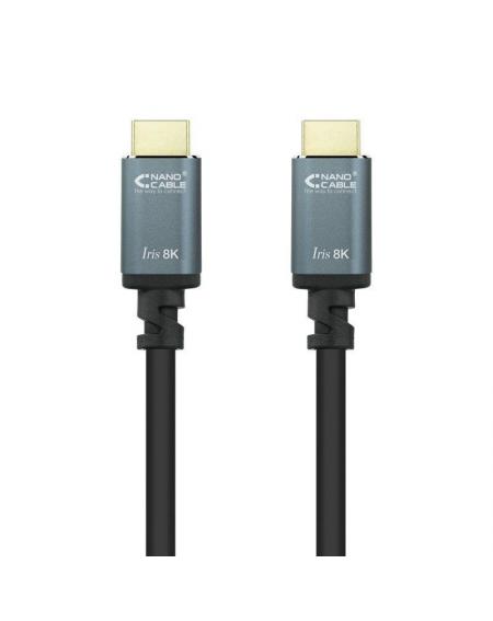 Cable HDMI 2.1 8K Nanocable 10.15.8002/ HDMI Macho - HDMI Macho/ 2m/ Negro - Imagen 1