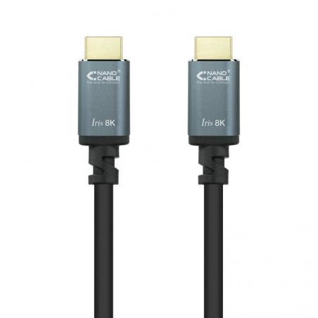 Cable HDMI 2.1 8K Nanocable 10.15.8002/ HDMI Macho - HDMI Macho/ 2m/ Negro - Imagen 1