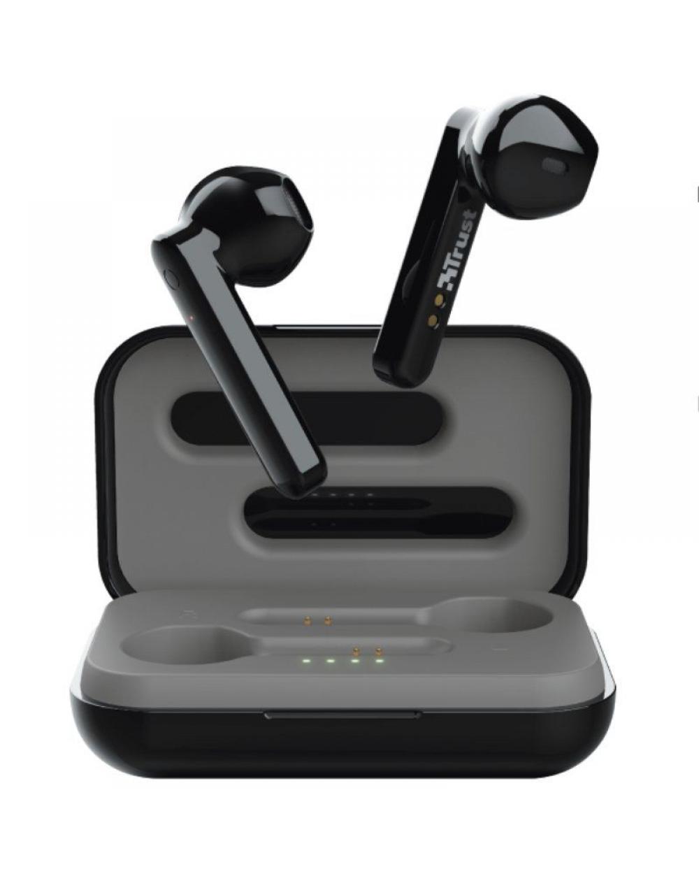 Auriculares Bluetooth Trust Primo Touch con estuche de carga/ Autonomía 4h/ Negros - Imagen 1