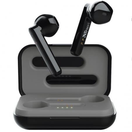 Auriculares Bluetooth Trust Primo Touch con estuche de carga/ Autonomía 4h/ Negros - Imagen 1