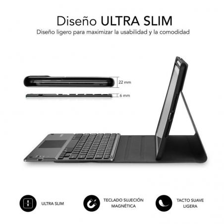 Funda con Teclado Subblim Keytab Pro Bluetooth Touchpad para Tablets de 10.1'-10.8'/ Negra - Imagen 2