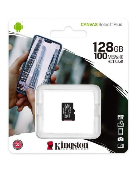 Tarjeta de Memoria Kingston CANVAS Select Plus 128GB microSD XC/ Clase 10/ 100MBs - Imagen 3