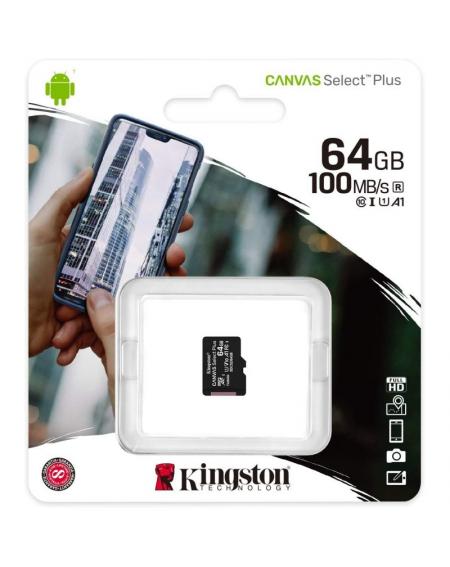 Tarjeta de Memoria Kingston CANVAS Select Plus 64GB microSD XC/ Clase 10/ 100MBs - Imagen 3