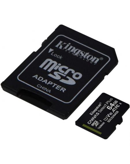 Tarjeta de Memoria Kingston CANVAS Select Plus 64GB microSD XC con Adaptador/ Clase 10/ 100MBs - Imagen 2