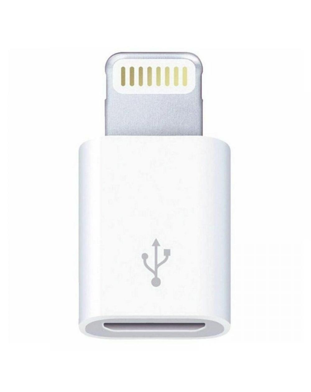 Adaptador Micro USB Lightning 3GO A200/ Micro USB Hembra - Lightning Macho/ Blanco - Imagen 1