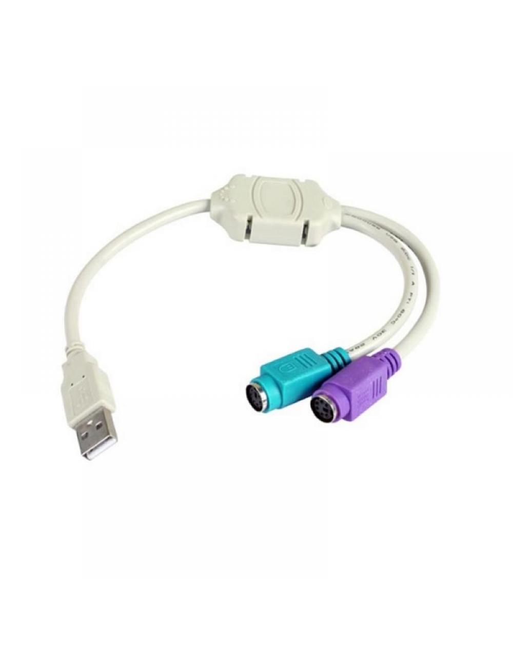 Cable USB 2.0 3GO C101/ USB Macho - 2x PS2 Macho - Imagen 1