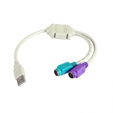 Cable USB 2.0 3GO C101/ USB Macho - 2x PS2 Macho - Imagen 1