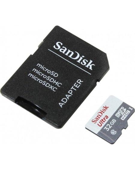 Tarjeta de Memoria SanDisk Ultra 32GB microSD HC con Adaptador/ Clase 10/ 100MB/s - Imagen 1
