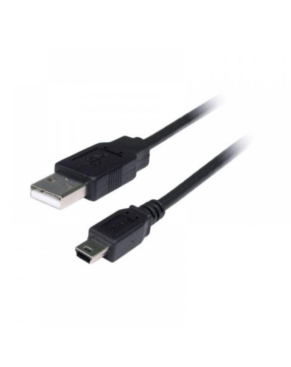Cable USB 2.0 3GO C107/ MiniUSB Macho - USB Macho/ 1.5m/ Negro - Imagen 1