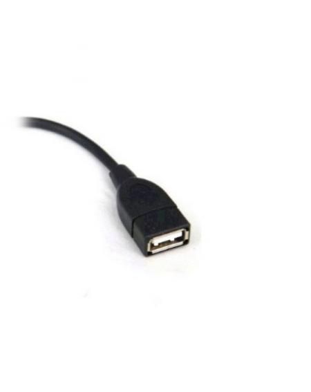 Cable USB 2.0 3GO C122/ MicroUSB Macho - USB Hembra/ 15cm/ Negro - Imagen 2