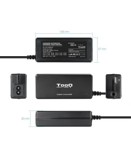 Cargador de Portátil TooQ TQLC-65BS02AT/ 65W/ Automático/ 8 Conectores/ Voltaje 18.5-20V - Imagen 3