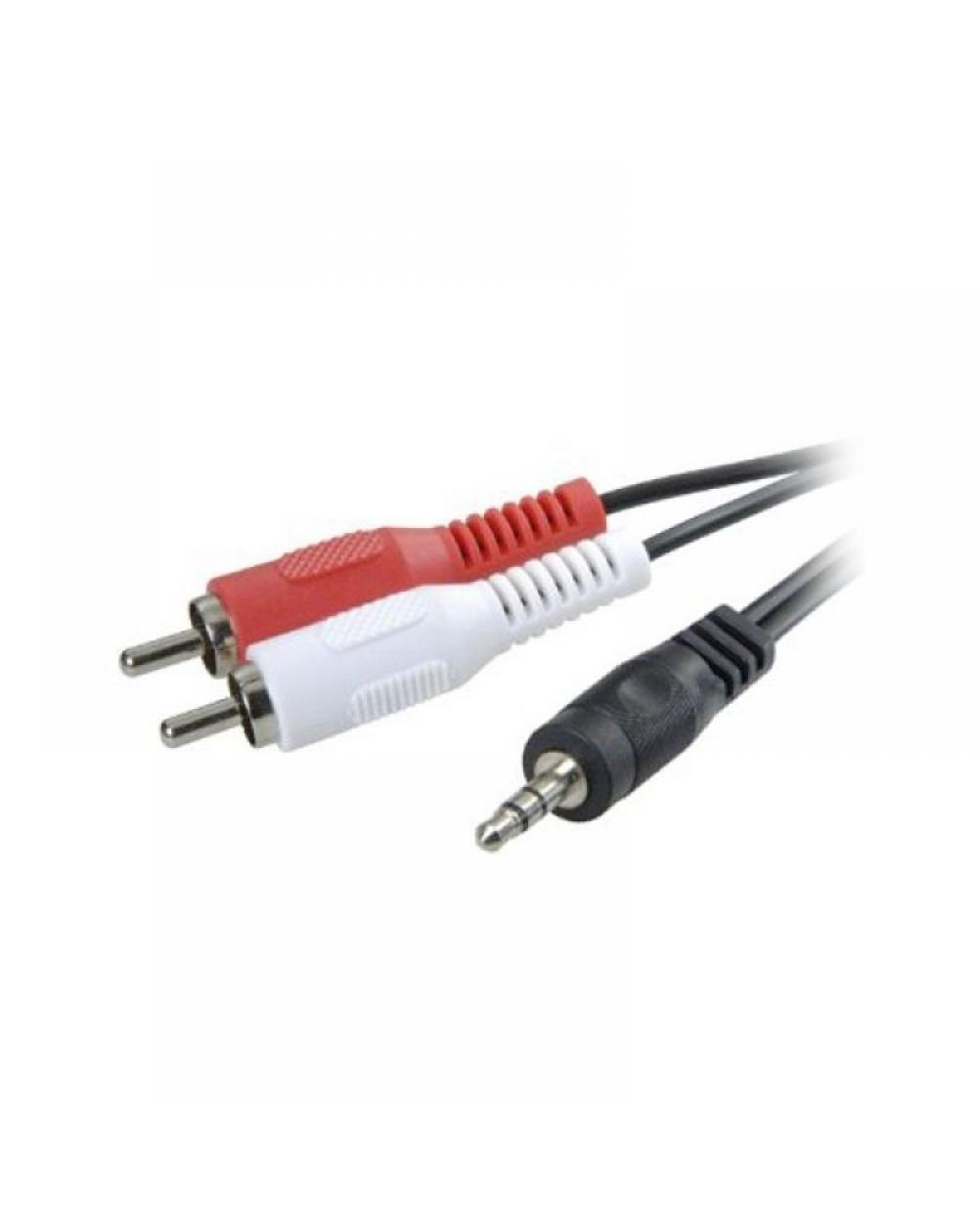 Cable Estéreo 3GO CA101/ Jack 3.5 Macho - 2x RCA Macho/ 2m - Imagen 1