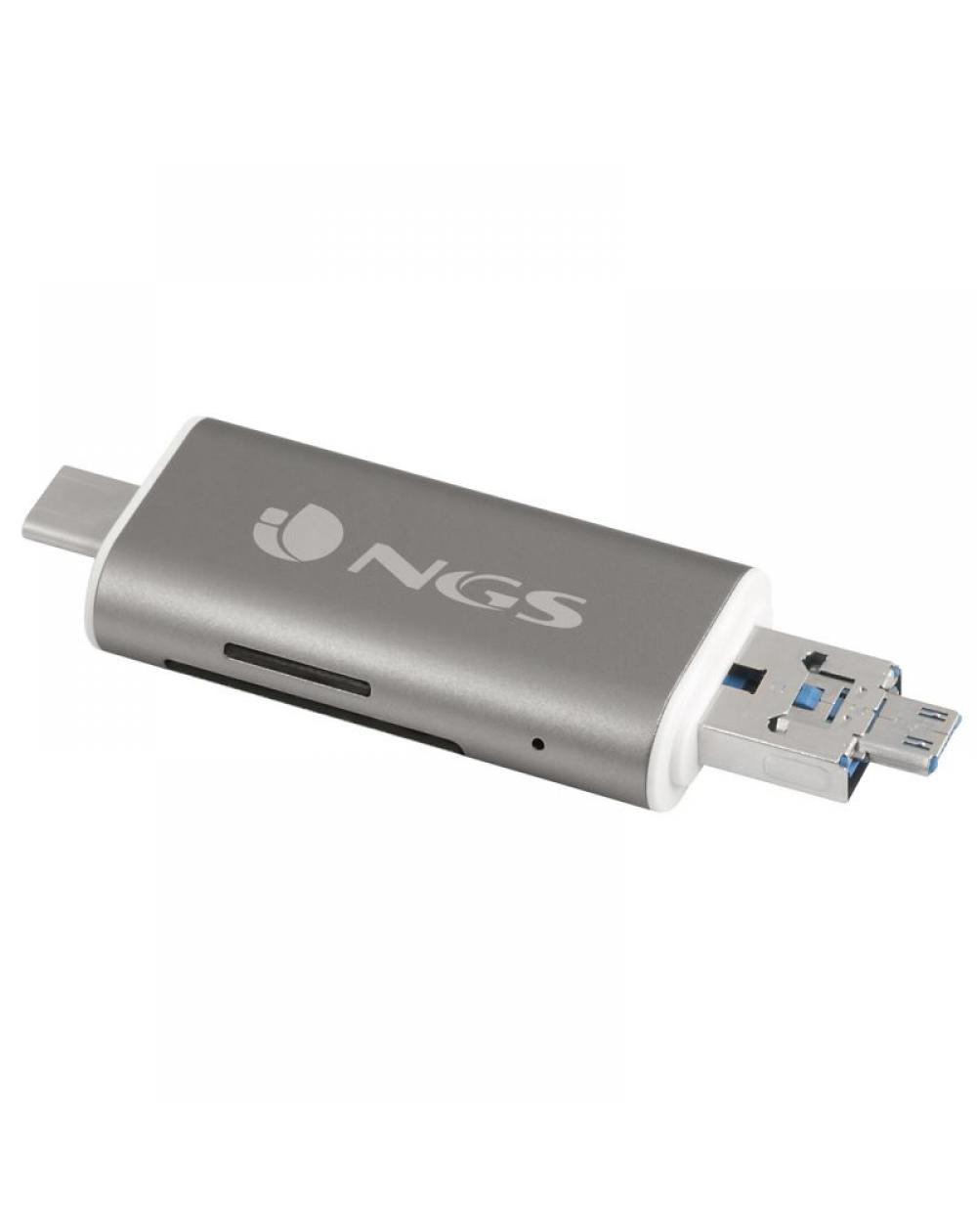 Lector de Tarjetas Externo NGS ALLYREADER/ USB 2.0/ USB Tipo-C / Micro USB - Imagen 1
