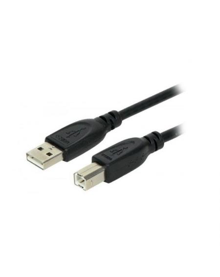 Cable USB 2.0 Impresora 3GO C113/ USB Macho - USB Macho/ 5m/ Negro - Imagen 1