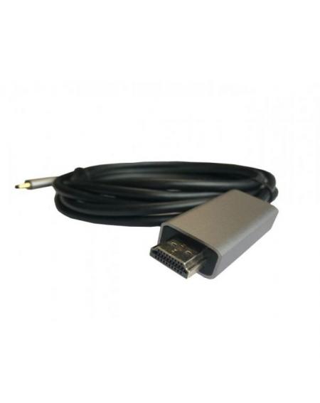 Cable HDMI 3GO C137/ HDMI Macho - USB Tipo-C Macho/ 2m/ Negro - Imagen 2