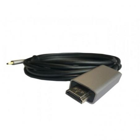 Cable HDMI 3GO C137/ HDMI Macho - USB Tipo-C Macho/ 2m/ Negro - Imagen 2