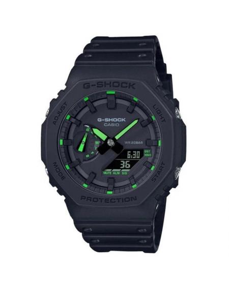 Reloj Analógico Digital Casio G-Shock Trend GA-2100-1A3ER/ 49mm/ Negro y Verde - Imagen 1