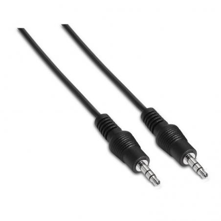 Cable Estéreo Aisens A128-0142/ Jack 3.5 Macho - Jack 3.5 Macho/ 1.5m/ Negro - Imagen 1