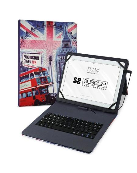 Funda con Teclado Subblim Keytab Pro USB England para Tablets de 10.1'-11' - Imagen 1