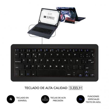 Funda con Teclado Subblim Keytab Pro USB England para Tablets de 10.1'-11' - Imagen 4