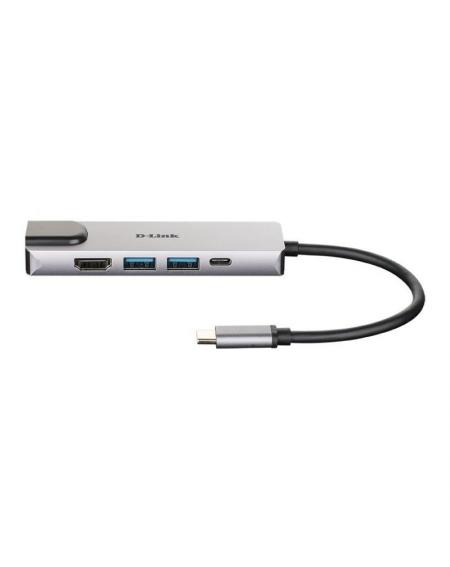 Docking USB 3.0 Tipo-C D-Link DUB-M520/ 2 Puertos USB/ 1 HDMI/ 1 RJ45/ 1 Thunderbolt/ Gris - Imagen 2